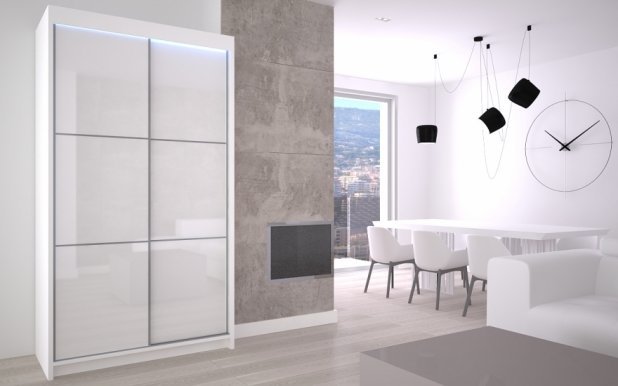 Max- Viviana 120 White Wardrobe