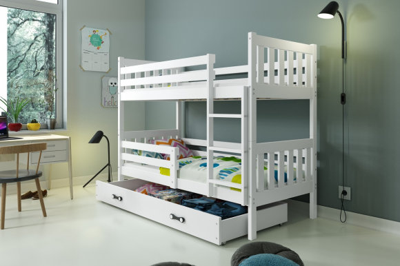 Karina 2 Bunk bed with mattress 190x80 white