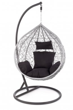 13029 Garden chair,black/grey