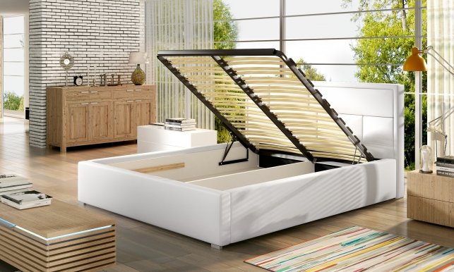 LAT-00 ST-MET 200x200 Bed with box