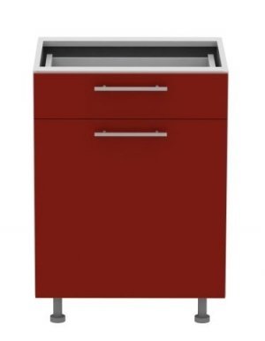 Standard D1D1S60 L/P 60 cm Gloss acrylic Base cabinet