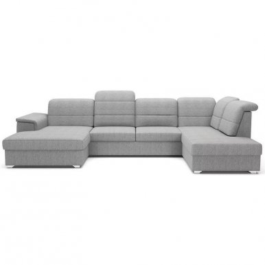 Bergamo U Shape Corner sofa Left (Light grey fabric Viton 200)