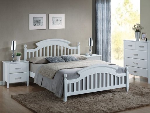 Lizbona 140 Bed with wooden frame