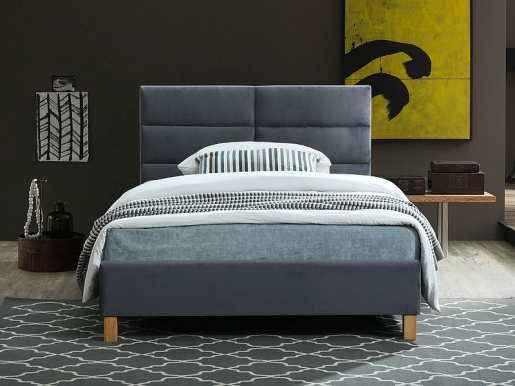 Sierra Velvet V120SZD 120x200 Bett,tap.150 grau