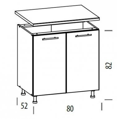 TIFANY T22/D80 Base cabinet