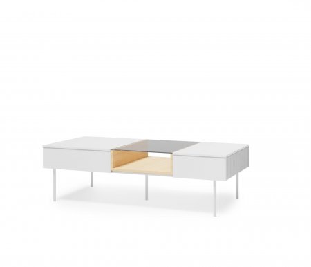 LIBA LB-07 Kafijas galdiņš,Ozols vicenza/Balts zīds