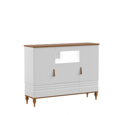 Torino TO-KB/D Chest-bar white gloss/oak mocca