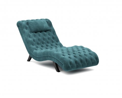 LORD Chaise Lounge (Blue-green emerald fabric Riviera 87)