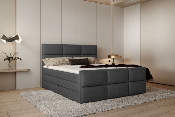 Melva Box springs 180x200+Top Basic H4 Bed with box