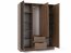 NELLY 3D+LUS Wardrobe (nut/black lamella)