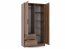 NELLY 2D Wardrobe (nut/black lamella)