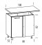 TIFANY T25/DNLP L/P Напольный угловой шкаф