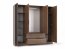 NELLY 4D Wardrobe (nut/black lamella)