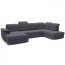 Bergamo U Shape Corner sofa Left (Dark grey fabric Viton 203)