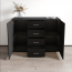 LOGO UNI Night chest of drawers black/black gloss