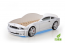 Light-MG 3D Full MUSTANG Gulta auto bērniem ar matraci + apgaismojums
