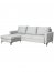 Milano-TMIN -P13 Corner sofa Universal L/R (silver plush)