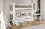 Jony III 80x180 Bunk Bed with 3 Mattresses and 2 Drawers White/Eucalyptus