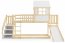 Loft-A Niska ze sch i zjezd Bērnu un jauniešu gulta ar slidkalniņu,kāpnēm,1 matraci 200x90,Priede