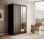 SW-DEL B 120 cm Schwebetürenschrank mit Spiegel,Eiche Artisan,Schwarz matt