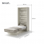 BED BC-03 CONCEPT 90x200 Vertikāla sienas gulta