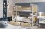 Jony 80x180 Bunk Bed with 2 Mattresses and 2 Drawers Cashmere/Oiled oak