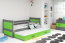 Riko II 190x90 Детская кровать с двумя матрасами Графит