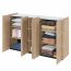 EASY EA-01 Chest 5d with lighting - oak scandi/white gloss