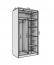 SW-VER 100 cm Schwebetürenschrank,Weiß matt