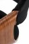 H124 bar stool, black / walnut