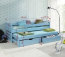 TOMASZ II Bērnu gulta ar diviem matračiem Zils akrils