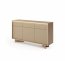 Style-Japandi C Chest with 3 doors,3 drawers and lighting