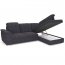 Bergamo L Corner sofa (Dark grey fabric Viton 203)
