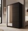 SW-CAS-120 cm - BB Schwebetürenschrank mit Spiegel,Schwarz matt