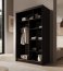 SW-CAS-120 cm - BB Schwebetürenschrank mit Spiegel,Schwarz matt