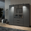 Bali/ D4 Kleiderschrank mit Spiegel (graphite)