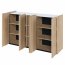 EASY EA-01 Chest 5d with lighting - oak scandi/white gloss