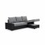 Luso LS17 Stūra dīvāns Universal L/R (Omega 13/Soft 11 pelēks/melns)
