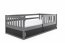 SMART-JAS Bērnu gulta ar matraci 160x80 Grafīts