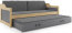David II 190x80 Twin bed with mattress pine