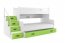 Bunk bed M5902730640448 white/green with mattress
