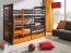ROLAND Bunk bed with mattress Graphite/capri
