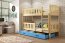 Cubus 2 Bunk bed with mattress 200x90 pine