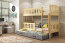 Cubus 3 Triple bunk bed with mattress 190x80 pine