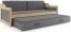 David II 200x90 Twin bed with mattress pine