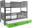 Cubus 3 Triple bunk bed with mattress 200x90 graphite