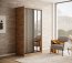 SW-DEL-AB 100 cm Sliding wardrobe with mirror,Artisan,Black matt