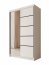SW-CAS-120 cm - WW Schwebetürenschrank mit Spiegel,Weiß matt