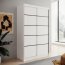 SW-LIZ 120 cm Schwebetürenschrank,Weiß matt
