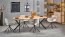 PERONI 100-250 Extendable dining table golden oak/black